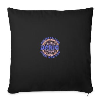 First name Dario - Sofa pillowcase 17,3'' x 17,3'' (45 x 45 cm) - black - Front