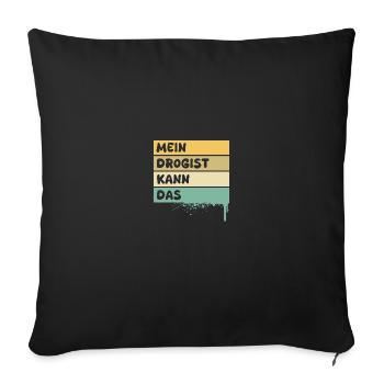 Chimiste - Housse de coussin décorative 45 x 45 cm - noir - Devant