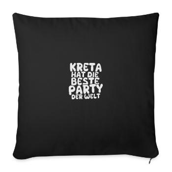 Destination de vacances Crète - Housse de coussin décorative 45 x 45 cm - noir - Devant