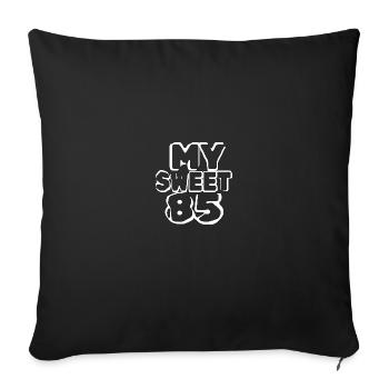 Birthday 85 - Sofa pillowcase 17,3'' x 17,3'' (45 x 45 cm) - black - Front