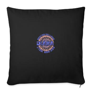 Prénom Diana - Housse de coussin décorative 45 x 45 cm - noir - Devant