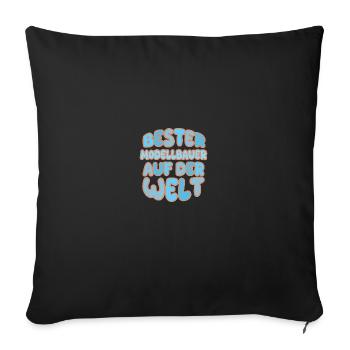 Gift for model builder - Sofa pillowcase 17,3'' x 17,3'' (45 x 45 cm) - black - Front