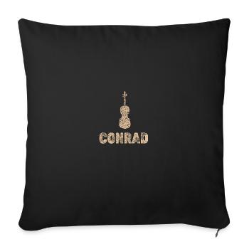 Conrad as viola - Sofa pillowcase 17,3'' x 17,3'' (45 x 45 cm) - black - Front