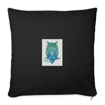 GoVoR_EULE - Sofa pillowcase 17,3'' x 17,3'' (45 x 45 cm) - black - Front