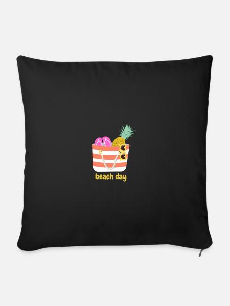 Beach day - Sofakissenbezug 45 x 45 cm - Schwarz