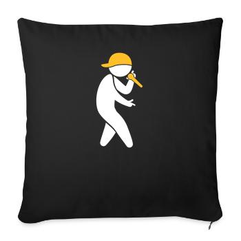 Hiphop Rapper - Sofa pillowcase 17,3'' x 17,3'' (45 x 45 cm) - black - Front