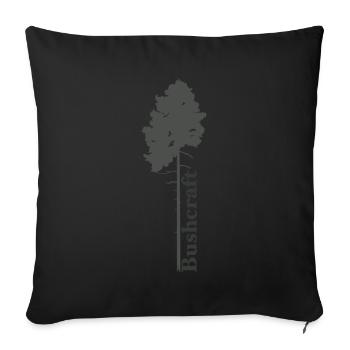 Bushcraft - Housse de coussin décorative 45 x 45 cm - noir - Devant