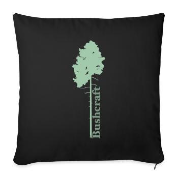 Bushcraft - Housse de coussin décorative 45 x 45 cm - noir - Devant