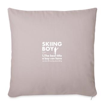 Sport Boy Skiing - Sofa pillowcase 17,3'' x 17,3'' (45 x 45 cm) - light taupe - Front