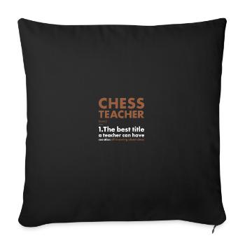 Chess Player Teacher Definition Chess - Sofakissenbezug 45 x 45 cm - Schwarz - Vorne