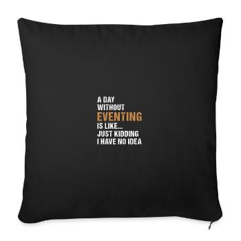 Cavalier Une journée sans concours complet - Housse de coussin décorative 45 x 45 cm - noir - Devant