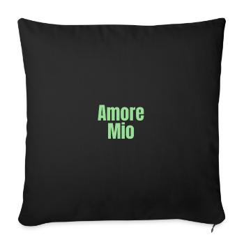 Amore Mio - Sofa pillowcase 17,3'' x 17,3'' (45 x 45 cm) - black - Front