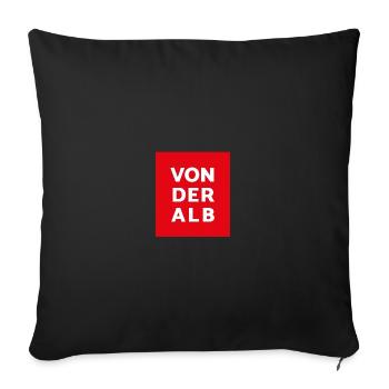Von der Alb, Red Box - Sofakissenbezug 45 x 45 cm - Schwarz - Vorne