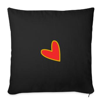 PAPOUNET. DAD. FATHER'S DAY. HAPPY FATHER'S DAY - Sofa pillowcase 17,3'' x 17,3'' (45 x 45 cm) - black - Front