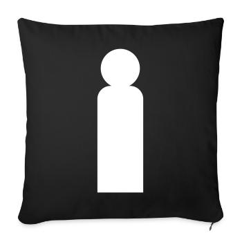 Minimalist Man Silhouette - Sofa pillowcase 17,3'' x 17,3'' (45 x 45 cm) - black - Front