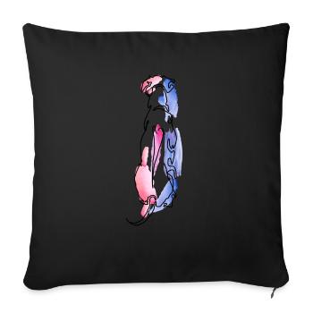 Rohdesian Ridgeback Watercolor - Housse de coussin décorative 45 x 45 cm - noir - Devant