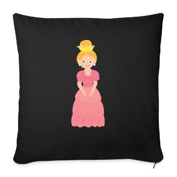 Princess - Sofa pillowcase 17,3'' x 17,3'' (45 x 45 cm) - black - Front