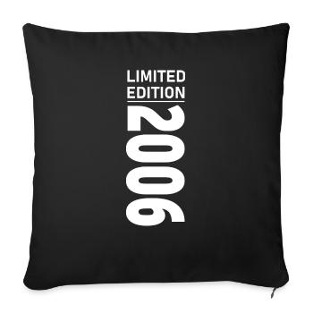 Edition Limitée 2006 / motif cool / vintage 06 - Housse de coussin décorative 45 x 45 cm - noir - Devant