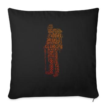 Climbing Climber Climbing Climber Men - Sofa pillowcase 17,3'' x 17,3'' (45 x 45 cm) - black - Front