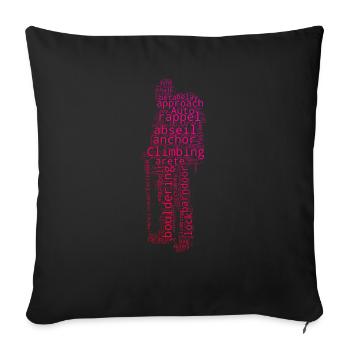Climbing Climbing Men Bouldering Women - Sofa pillowcase 17,3'' x 17,3'' (45 x 45 cm) - black - Front