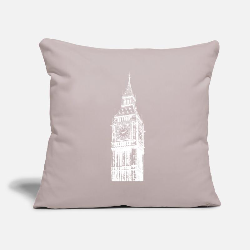 BIG BEN MONUMENTS ANGLETERRE LONDRES STENCIL Housse de coussin décorative 45 x 45 cm
