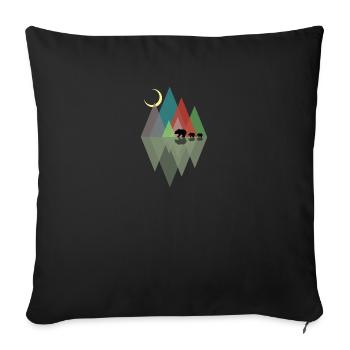famille ours - Housse de coussin décorative 45 x 45 cm - noir - Devant
