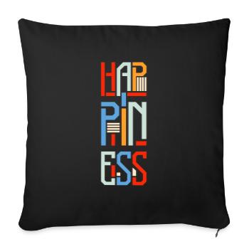Happy Positive Money - Sofa pillowcase 17,3'' x 17,3'' (45 x 45 cm) - black - Front