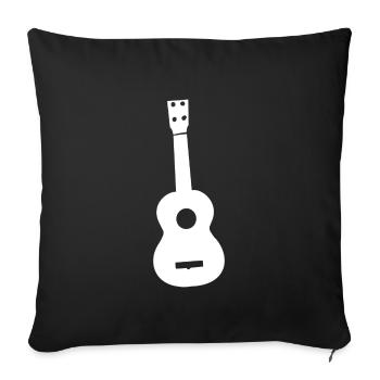 gitarre - Sofakissenbezug 45 x 45 cm - Schwarz - Vorne