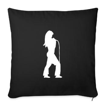 singer - Sofa pillowcase 17,3'' x 17,3'' (45 x 45 cm) - black - Front