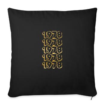 Gold 1978 - Sofa pillowcase 17,3'' x 17,3'' (45 x 45 cm) - black - Front