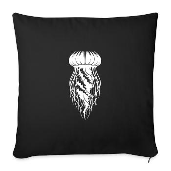Gefährliche Rippenquallen schwebende Medusa - Sofakissenbezug 45 x 45 cm - Schwarz - Vorne
