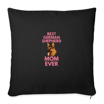 Dog Mama Mother's Day Gift German Shepherd - Sofa pillowcase 17,3'' x 17,3'' (45 x 45 cm) - black - Front