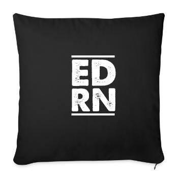 Notated nurse - Sofa pillowcase 17,3'' x 17,3'' (45 x 45 cm) - black - Front