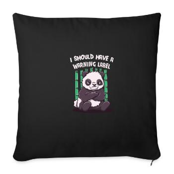 I should have a warning sign Sarcastic Phrases - Sofa pillowcase 17,3'' x 17,3'' (45 x 45 cm) - black - Front