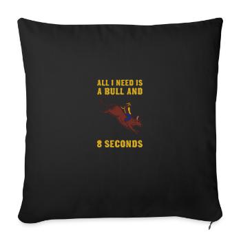 Rodeo Cowboy Stierreiter Reiten Geschenk - Sofakissenbezug 45 x 45 cm - Schwarz - Vorne