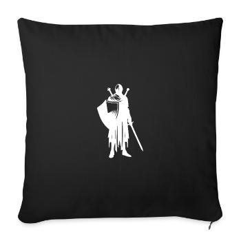 Old Sword Warrior Proud Knight Warrior - Sofa pillowcase 17,3'' x 17,3'' (45 x 45 cm) - black - Front