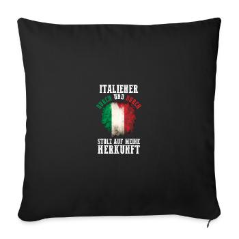 Italiener Italien - Sofakissenbezug 45 x 45 cm - Schwarz - Vorne