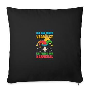 Costume de carnaval Carnaval - Housse de coussin décorative 45 x 45 cm - noir - Devant