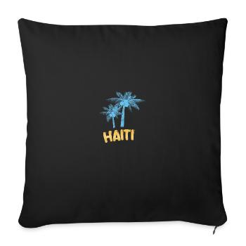 Haiti as Haiti - Sofa pillowcase 17,3'' x 17,3'' (45 x 45 cm) - black - Front