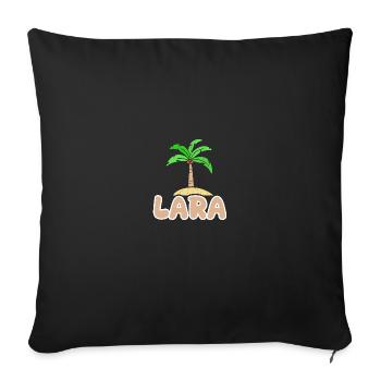 Cadeau pour Lara - Housse de coussin décorative 45 x 45 cm - noir - Devant