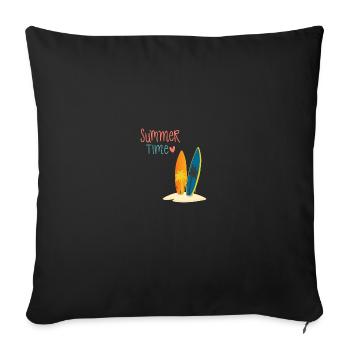 Summer Time - Sofakissenbezug 45 x 45 cm - Schwarz - Vorne