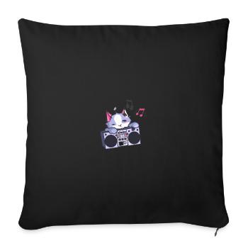 Hip Hop Beat Producer Retro Ghetto Blaster 1990s - Sofakissenbezug 45 x 45 cm - Schwarz - Vorne