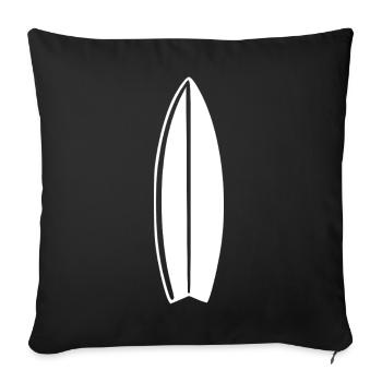 Surfboard Surf Surfer Gift - Sofa pillowcase 17,3'' x 17,3'' (45 x 45 cm) - black - Front