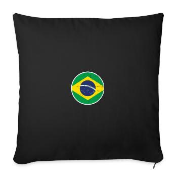 Brazil Brazil Brazilian Flag - Sofa pillowcase 17,3'' x 17,3'' (45 x 45 cm) - black - Front