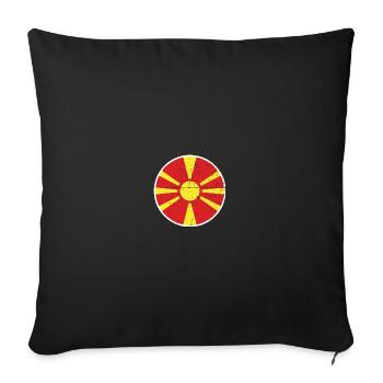 North Macedonia Macedonian flag Macedonian - Sofa pillowcase 17,3'' x 17,3'' (45 x 45 cm) - black - Front