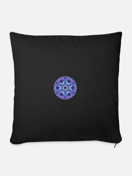 Mandala - Sofakissenbezug 45 x 45 cm - Schwarz