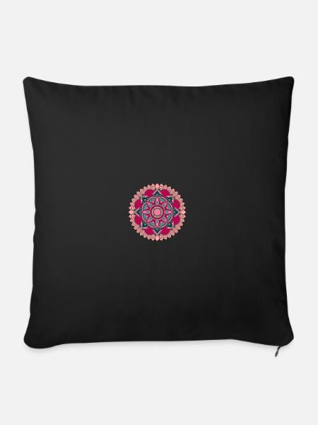 Mandala - Sofakissenbezug 45 x 45 cm - Schwarz
