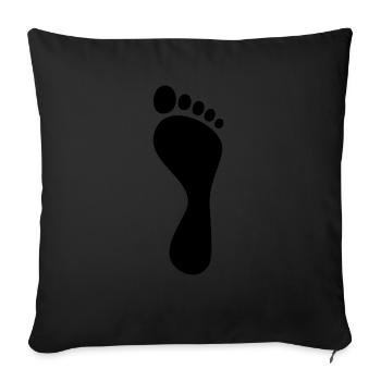 fuss_rechts - Sofakissenbezug 45 x 45 cm - Schwarz - Vorne