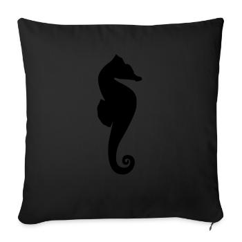 Seepferdchen - Sofakissenbezug 45 x 45 cm - Schwarz - Vorne