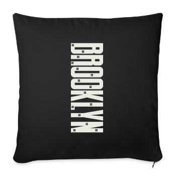 Brooklyn - Sofakissenbezug 45 x 45 cm - Schwarz - Vorne